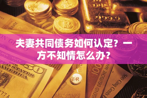 北京夫妻共同债务如何认定？一方不知情怎么办？