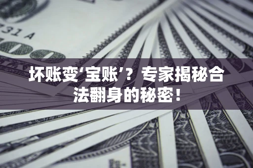 北京坏账变‘宝账’？专家揭秘合法翻身的秘密！