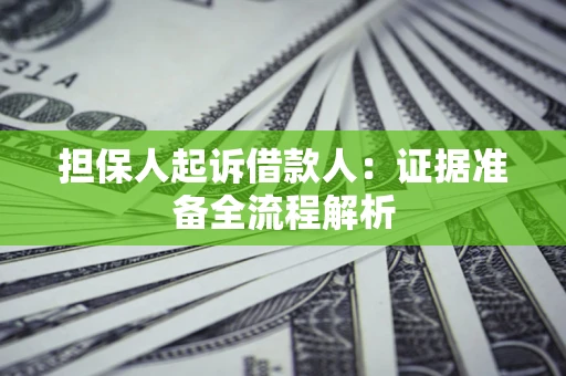 北京担保人起诉借款人：证据准备全流程解析